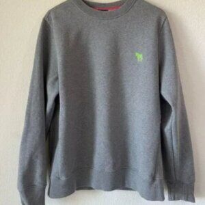 PS PAUL SMITH Sweatshirt Mens XL Grey Zebra Logo Pullover Sweater Preppy
